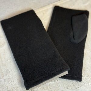 Vintage ButterFleece Fingerless fleece glove‎ inserts. One size women’s Black.